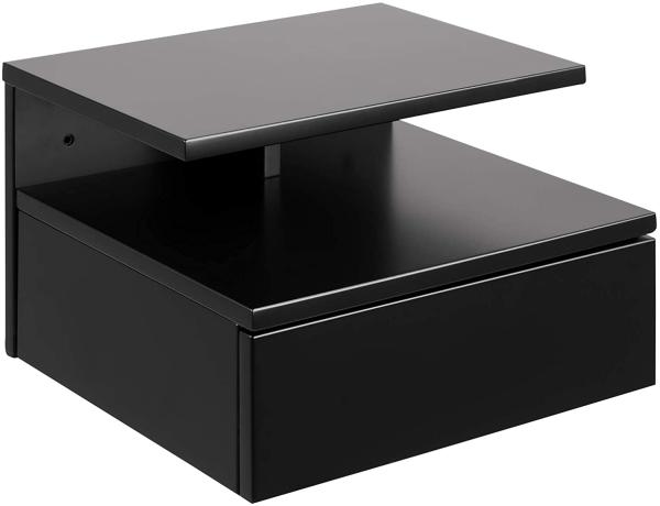 Nachttisch >Randers< in Schwarz aus MDF - 35x22,5x32cm (BxHxT)