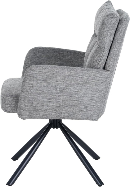 HTI-Living Esszimmerstuhl Esszimmerstuhl Kyra Hellgrau 2er-Set (Set, 2 St), Drehstuhl Auto-Return Bild 6