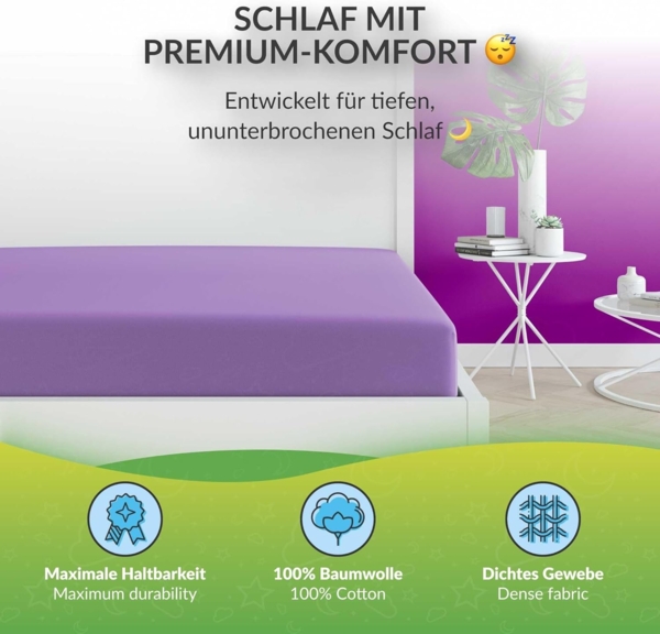 etérea Himmlische Qualität Spannbettlaken etérea Comfort Jersey Spannbettlaken, Jersey, Gummizug: rundum, (1 Stück) Bild 2