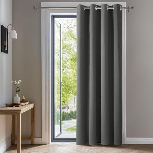 Deconovo Verdunkelungsvorhang Blickdichter Vorhang mit Ösen Gardinen Wohnzimmer 1 Stück, Verdunkelung Lärmschutz Thermogardine Dicke Vorhänge Kälteschutz