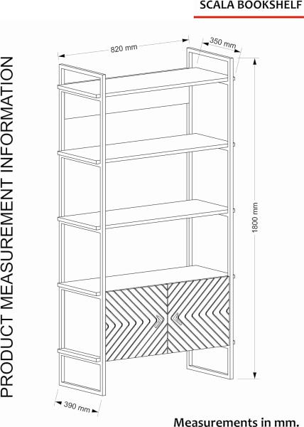 Bücherregal Scala mit Metallfüße Walnuss Bild 9