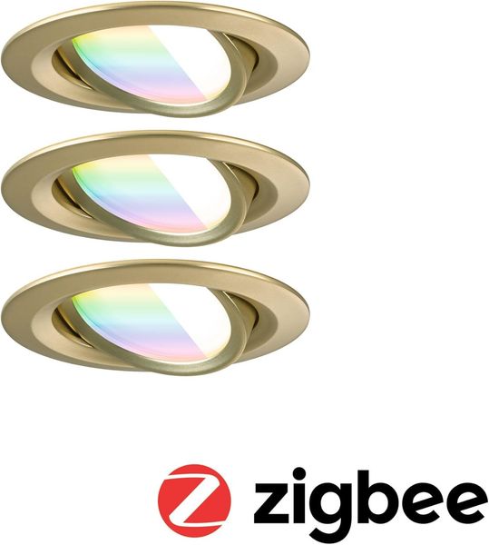 LED Einbauleuchte Nova Coin rund 84mm 50° RGBW+ 3x6W 3x500lm 230V Gold matt Aluminium Bild 9