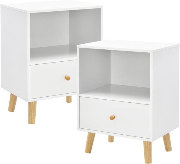 Beistelltisch Sundsvall 2er Set Weiß [en. casa]