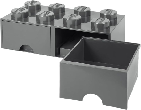 Room Copenhagen 'LEGO Storage Brick Drawer 8' Aufbewahrungsbox dunkelgrau Bild 3