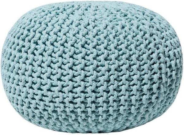 Pouf hellblau ⌀ 50 cm CONRAD