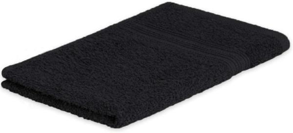 Gästehandtuch Frottier 500 g/m² 30 x 50 cm Schwarz