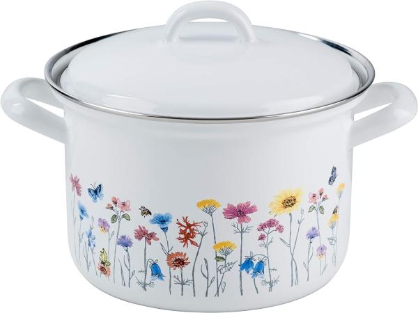 Riess Country Flora Fleisch- Kochtopf mit Deckel Ø16 cm 1,5 L Induktion