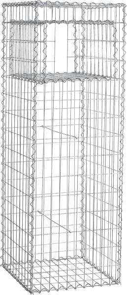 Gabione Gabionen Säule 50x50x150 cm Pfosten eckig Steinkorb Mauer Draht Gitter