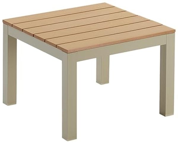 riess-ambiente Gartentisch ORLANDO LOUNGE 60cm greige natur · wetterfester Outdoor-Beistelltisch (Einzelartikel, 1-St), Terrasse · Metall · Outdoor-Gartentisch · Balkon · Modern Design