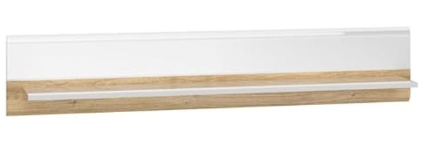 Wandboard Adagio Regal 34x24x25cm weiß Hochglanz Eiche castello