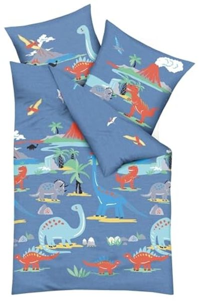 Kaeppel Kinderbettwäsche Kinder-Bettwäsche "Dinosaurus", Renforcé, Tiermotiv