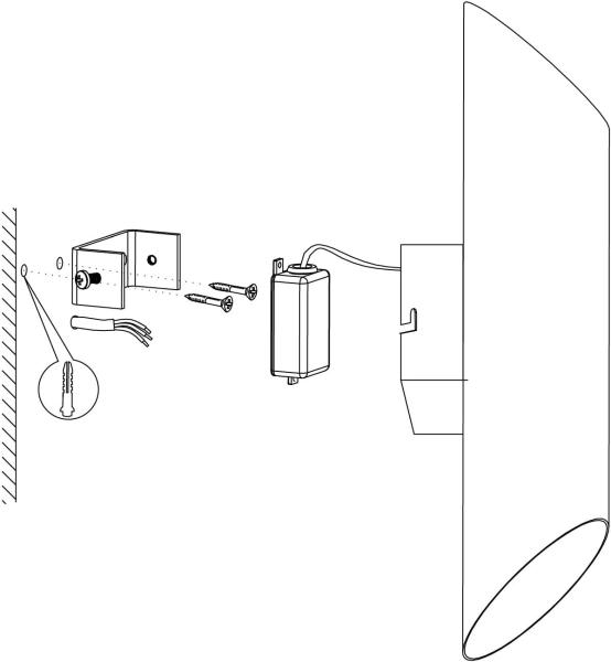 Eglo 94803 Aussenleuchte LED Wandleuchte 2-flammig Up & Downlight EDELSTAHL/WEISS AGOLADA L:7,5cm H:36cm Bild 5