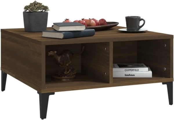 Couchtisch Braun Eichen-Optik 60 x 60 x 30 cm Spanplatte [813169] Bild 6