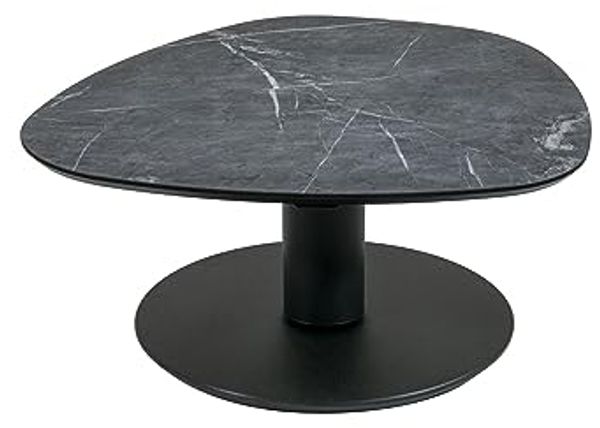 Couchtisch Cemile 80x80x39 höhenverstellbar Anthrazit/Marble Grigio 16250