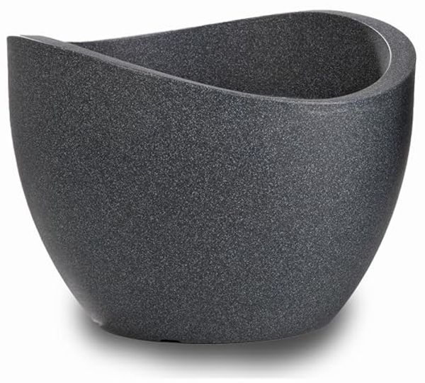 Scheurich Übertopf Wave Globe Serie 250 schwarz granit Ø 30 cm