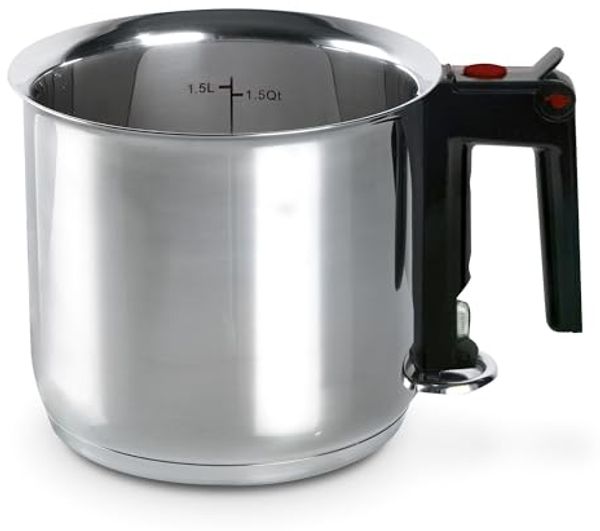 M & K Simmertopf mit Sichtfenster 1,5 l Ø16cm Edelstahl