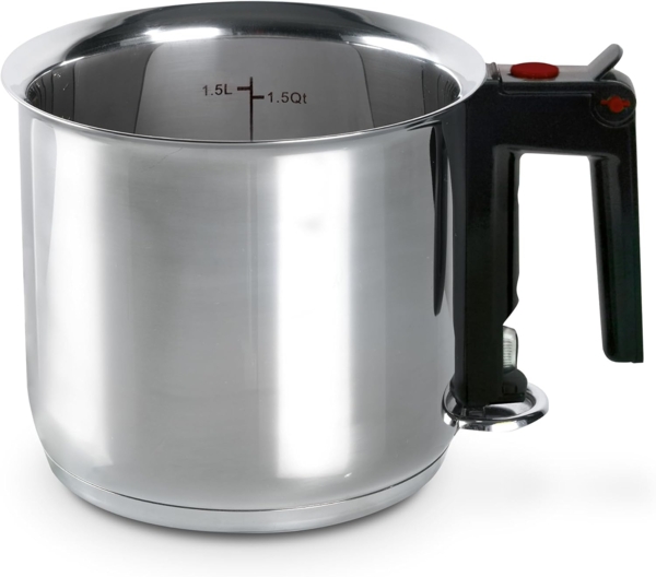 M & K Simmertopf mit Sichtfenster 1,5 l Ø16cm Edelstahl