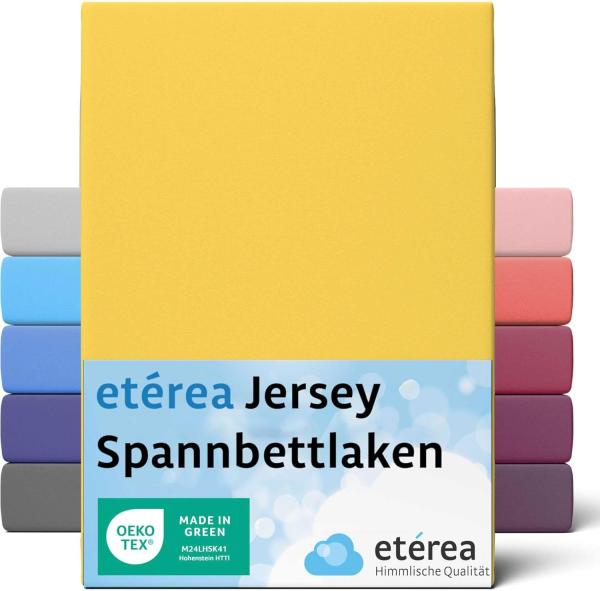 etérea Comfort Jersey Spannbettlaken Gelb 60x120 cm - 70x140 cm