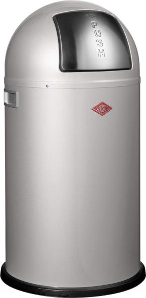 Wesco 'Pushboy' Mülleimer, silber, 50 L