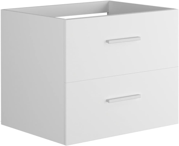 Vente-unique - Waschbeckenunterschrank hängend - Weiß - 60 cm - KAYLA