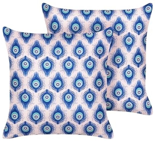 Gartenkissen 2er Set Tiermuster CERIANA 45 x 45 cm Blau