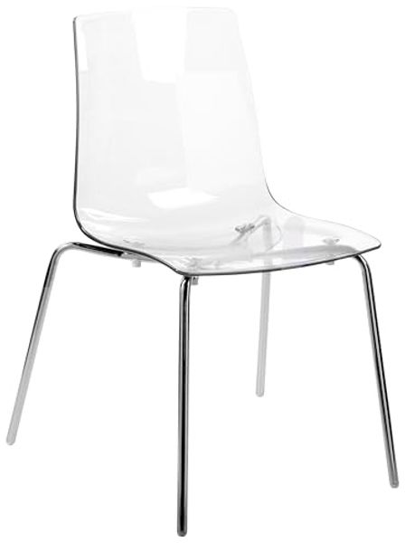 Esszimmerstuhl 2er Set SILERTON Transparent
