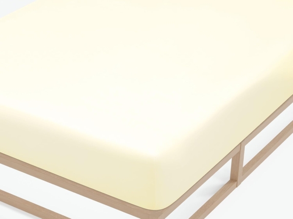 biberna Feinjersey-Spannbetttuch, 100 % Baumwolle, perlmutt, 1x 180x200 cm - 200x200 cm Bild 2