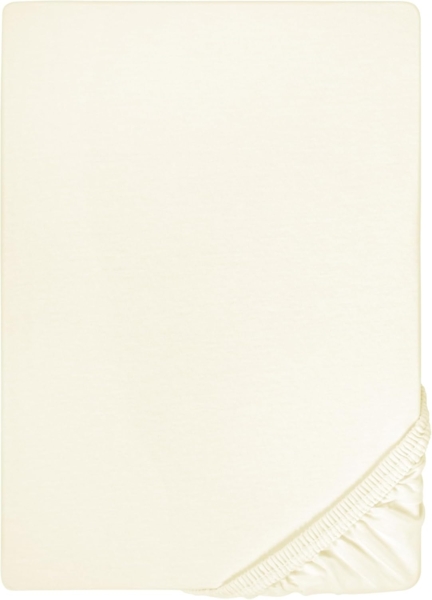 biberna Feinjersey-Spannbetttuch, 100 % Baumwolle, perlmutt, 1x 180x200 cm - 200x200 cm Bild 1