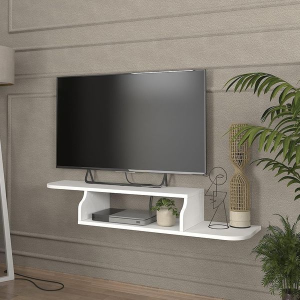 TV-Lowboard hängend Kershaby 120x30x19 cm Weiß [en. casa]