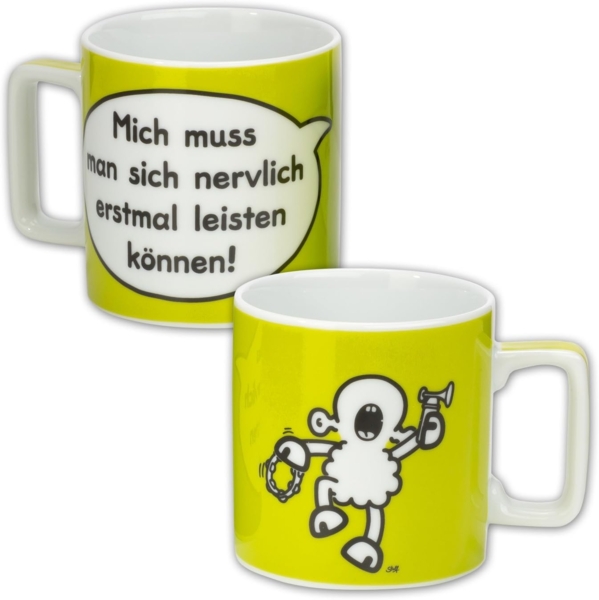 Sheepworld Tasse mit Spruch Nervlich Wortheld-Tasse, Porzellan, 45 cl, Grün | Tasse lustig, Sprüche-Tasse | 42475 Bild 4