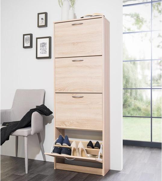 Schuhkipper >Mavin II< in Sonoma-Eiche - 58x162x25cm (BxHxT)