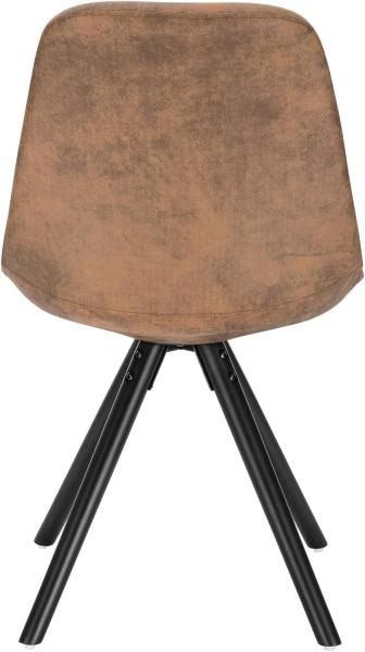 2er-Set Esszimmerstühle aus Stoffbezug Antiklederoptik Angelina dunkelbraun Bild 6