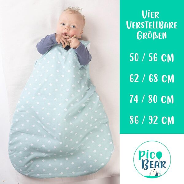 Babyschlafsack HONEY | mitwachsend & atmungsaktiv : 50/56 Spots Flamingo Bild 6