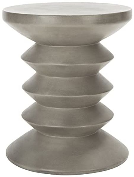 Safavieh Modern Keramik Outdoor-Akzenttisch, Dunkelgrau