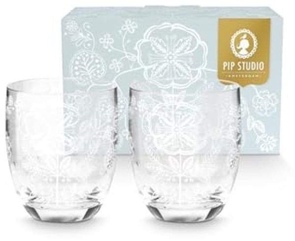 PIP Studio S/2 Water Glass Flwr 280ml