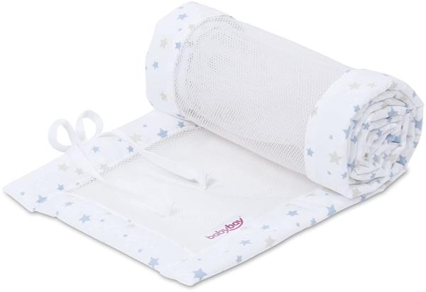 babybay Nestchen Mesh-Piqué für Modell Original, weiß Sternenmix sand/azurblau