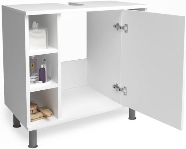 Vicco 'Fynn' Waschtischunterschrank, Holz, 60 x 54 x 32 cm, Weiß Bild 7