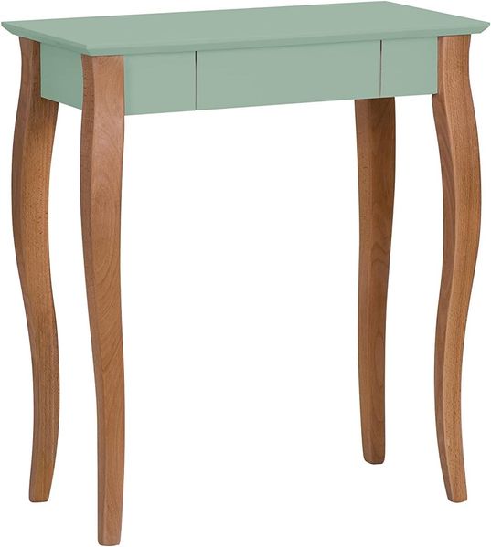 Ragaba Schreibtisch mit Schublade, MDF & Massives Buchenholz, 65x40 cm, Salbei Grün