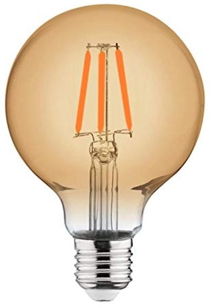 6 W E27 LED Filament Leuchtmittel Kugel Globe G80 Durchmesser 80mm | 550 Lumen | (2200 K) Warmweiß