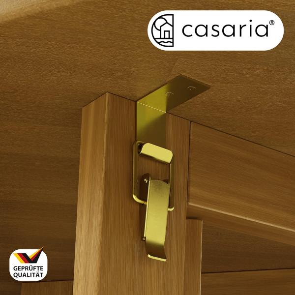 Casaria Stehtisch Akazie (1-St), Hartholz Klappbar 110cm Hoch Ø80 cm Rund Rustikal Indoor Outdoor Bild 6