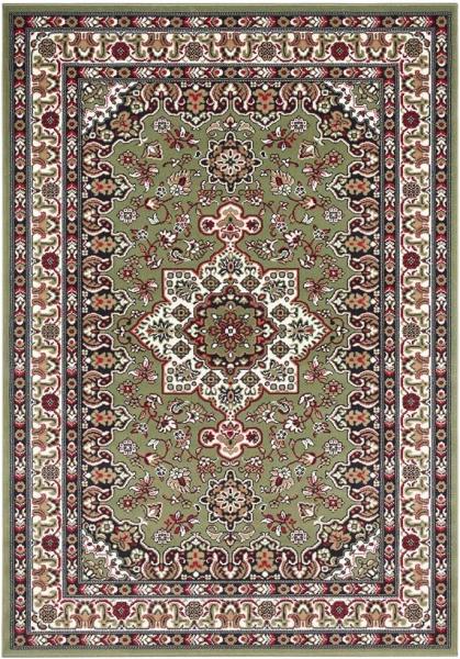 Orientalischer Kurzflor Teppich Parun Täbriz Grün - 200x290x0,9cm