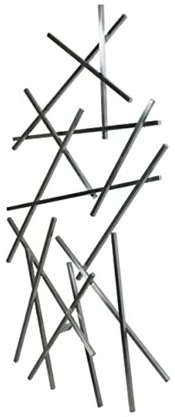 Spinder Design MATCHES LARGE Wandgarderobe - Edelstahl
