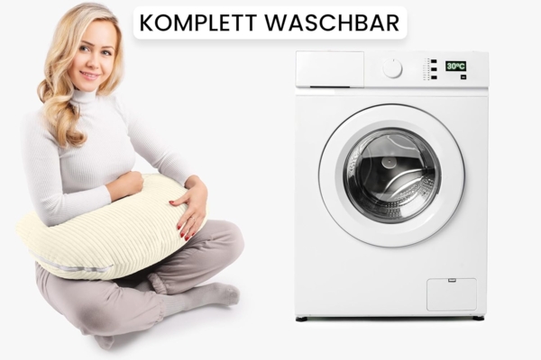 Amilian Stillkissen - Lagerungskissen - Schwangerschaftskissen mit Füllung und Bezug, Stillmond - Stillhörnchen - pregnancy pillow, für Mütter und Babys Bild 7