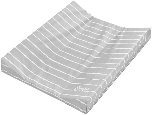 Julius Zöllner Wickelauflage 2-Keil Mulde 50x65 cm Folie Grey Stripes