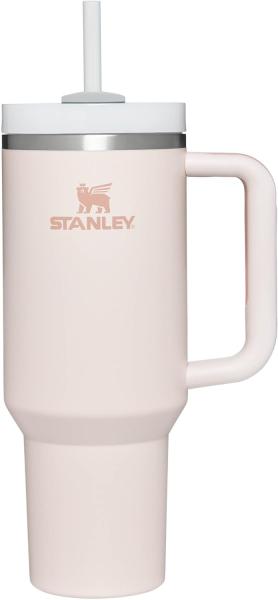 Stanley Quencher H2. 0 FlowState Trinkflasche mit Strohhalm 1. 2L - Thermobecher Kühlt 11 Stunden - 48 Stunden Eisgekühlt - Spülmaschinenfest - Thermosflasche BPA Frei - Kaffeebecher To Go - Rose