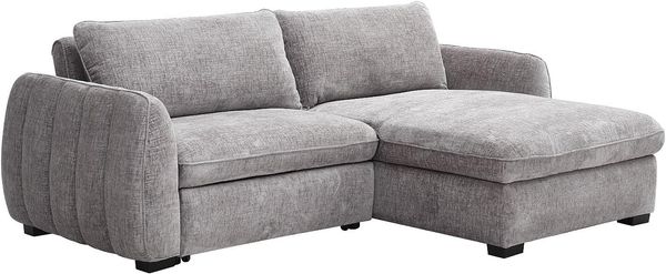 Vente-unique - MONAVI Sofa Stoff Grau - B 167 cm x H 88 cm x L 236 cm
