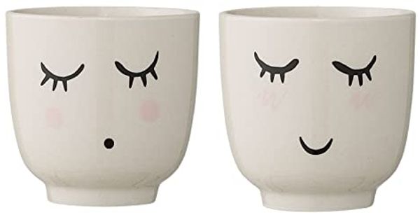 Bloomingville Smilla Becher 2er Set 180ml Keramik Wasserbecher Saftbecher dänisches Design