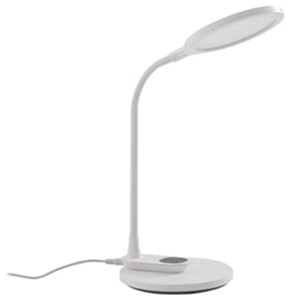 Lindby Schreibtischlampe Valtaria, LED, Kunststoff Weiß Farbwechsel warmweiß / tageslicht IP20, 1 x 7,2 W LED, Farbwechsel warmweiß / tageslicht