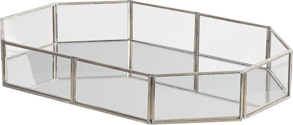 Tablett CHABRIS Spiegeleffekt Silber