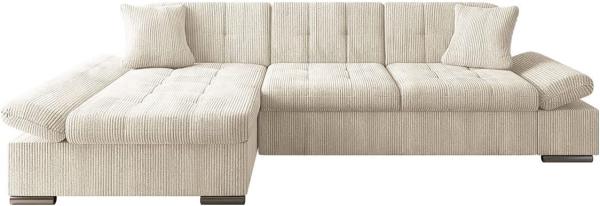 'Malwi' Ecksofa Cord linksseitig, beige